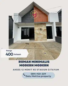 Rumah modern cuma 5 menit ke akses LRT Cibubur
