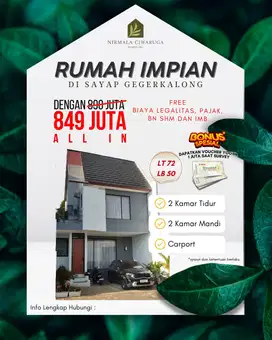 Nirmala Ciwaruga Rumah 2 Lt di ciwaruga 800 jutaan sudah Split Shm
