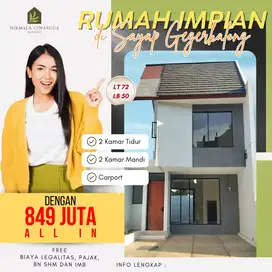 800 jutaan 1 unit Ruko di ciwaruga atas dekat gegerkalong sariwangi