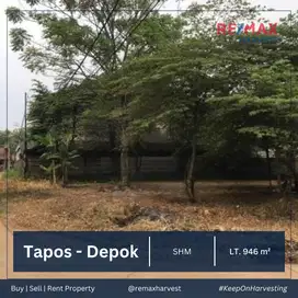 DIJUAL MURAH TANAH SIAP BANGUN LUAS TANAH 946M2 TAPOS DEPOK JAWA BARAT