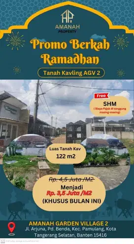 Tanah kavling strategis pamulang