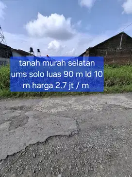 Di jual tanah murah di selatan ums