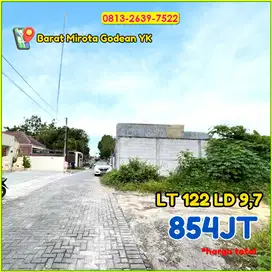 tanah barat mirota godean, balik nama depan villa