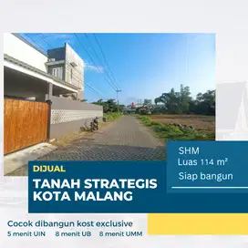 Dijual Tanah Merjosari Kota Malang, cocok bangun rumah atau kost.