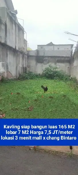 kavling siap bangun dekat mall x chang Bintaro