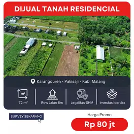 Kavling Residensial Pakisaji 8 Menit Samsat Kota Malang