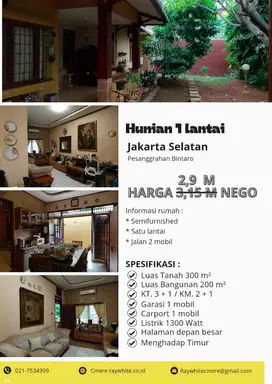 Di jual murah dan asri di daerah bintaro