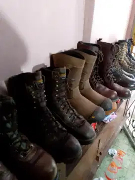 Sepatu Kulit Tinggi Boot Asli Original Brand USA Amerika ada, lengkap
