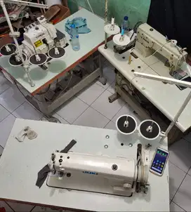 2 Mesin Jahit & 1 Mesin Obras