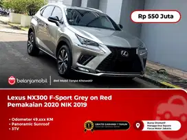 [LOW KM] Lexus NX300 FSport Grey on Red Pemakaian 2020 NIK 2019