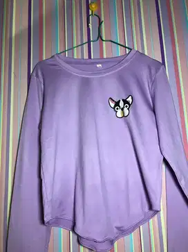 Croptop lengan panjang Ungu