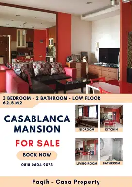 Jual dibawah NJOP Casablanca Mansion 3Br lt. Rendah
