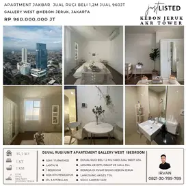 JUAL RUGI APARTEMEN MEWAH JAKARTA BARAT - GALLERY WEST