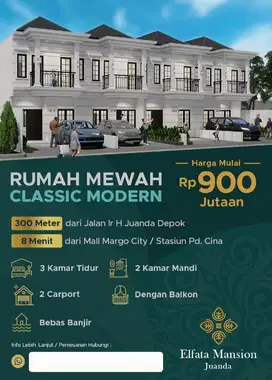 Rumah akses mudah di Juanda depok