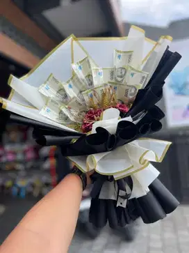 Bouquet Buket Bucket Uang Bunga Kado Hadiah Gift Wisuda Anniversary