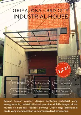 Rumah Industrial Murah Di Griya Loka, BSD City