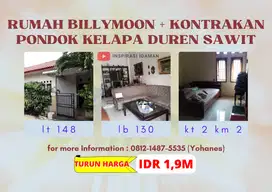 Rumah Billy Moon + Kontrakan Pondok Kelapa Duren Sawit