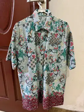 Baju Batik Mewah Warna Abu-Abu