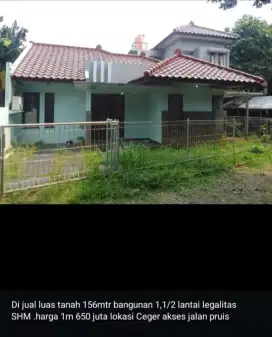 Bismillah dijual Rumah nyaman at jl raya ceger tmii