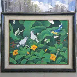 Lukisan 3 Burung Jalak Bali