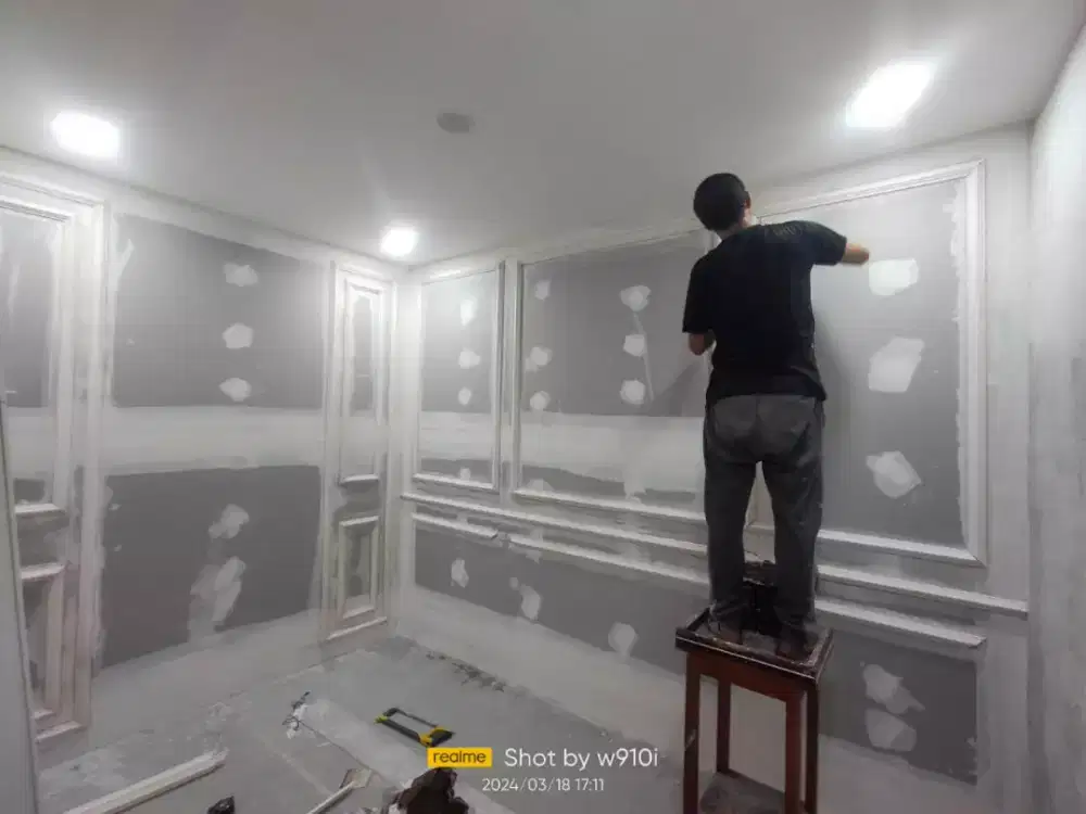 Material Gypsum bangunan partisi pvc