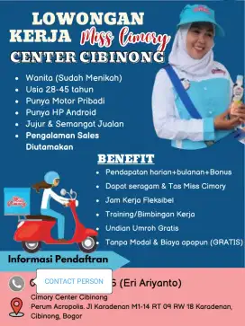 Lowongan kerja miss cimory