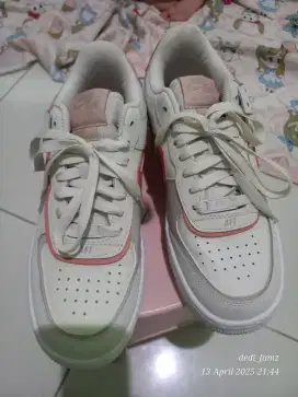 Sneakers Original Sepatu Nike Air Force 1 Shadow - White/Sundial sz.40