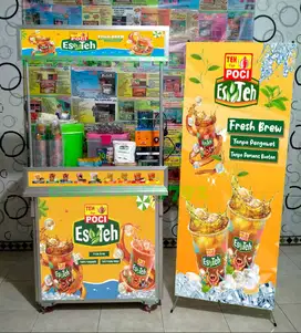 PELUANG USAHA ES TEH POCI JUMBO BOOTH KEKINIAN