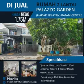 Rumah 2Lantai Semi Furnish PALAZZO GARDEN (Hadap Selatan) Batam Centre