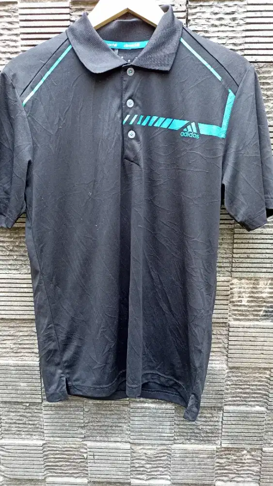 Kaos kerah Adidas Black L