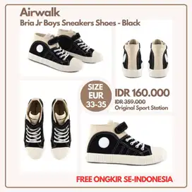Airwalk Bria Jr Boys Sneakers Black Size 33, 34, 35 | Sepatu Sekolah