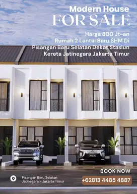 Rumah 2 Lantai 800 Jt-an Di Pisangan Baru Selatan Jatinegara Jaktim