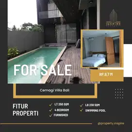 Jual villa cemagi bali 4 br full furnish private pool bali