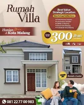 RUMAH MURAH VIEW KEREN KOTA MALANG