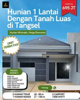 Rumah Siap Huni Tanah Lega Harga Ekonomis dkt kampus Unpam 2