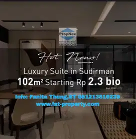 Apt Aryaduta Suites Semanggi,Jakarta uk 113m2(3BR+1),Corner