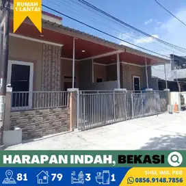 Rumah dijual Baru, Murah Harapan Indah, Bekasi 10 menit Stasiun Kranji
