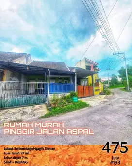 RUMAH MURAH PINGGIR JALAN ASPAL
