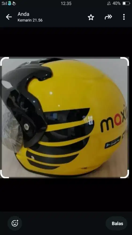 Jual helm maxi tawar tahu diri ini barang baru