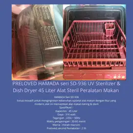 PRELOVED HAMADA seri SD-936 UV Sterilizer & Dish Dryer 45 Liter