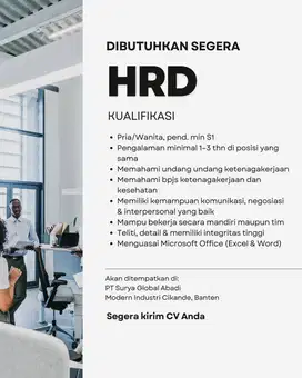 STAFF HRD (PT SURYA GLOBAL ABADI)