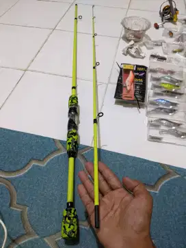 Joran Pancing Murah mewah Sambung dua Carbon Holow panjang 2.10M
