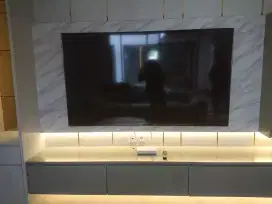 Hasil Pasang Bracket TV LED LCD SONY LG Standar/Swivel Upto 100 Inch