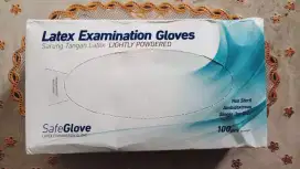 Sarung Tangan Latex Examination Safeglove (isi 100 pcs)