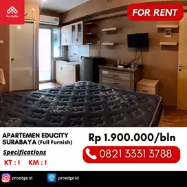 Disewakan Apartemen Full Furnish 1 Jutaan di Educity Surabaya