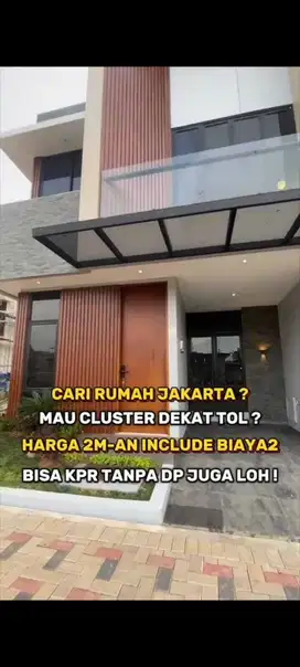 Jual Cepat Rumah Bangunan Baru Dalam Cluster Puri Kembangan JakBar