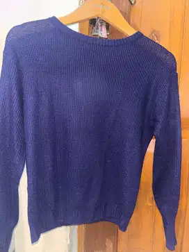 Sweater Navy Rajut
