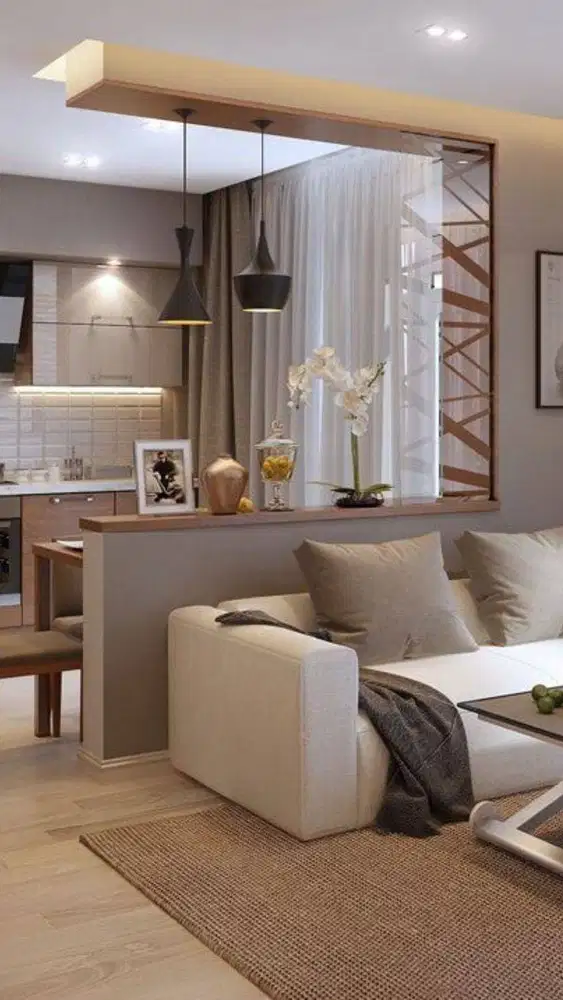 Custom Interior Kitchen Set, Backdrop TV, Lemari, Wardrobe