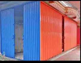 Folding gate rooling door