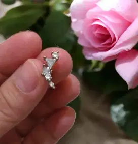 1pc anting piercing titanium